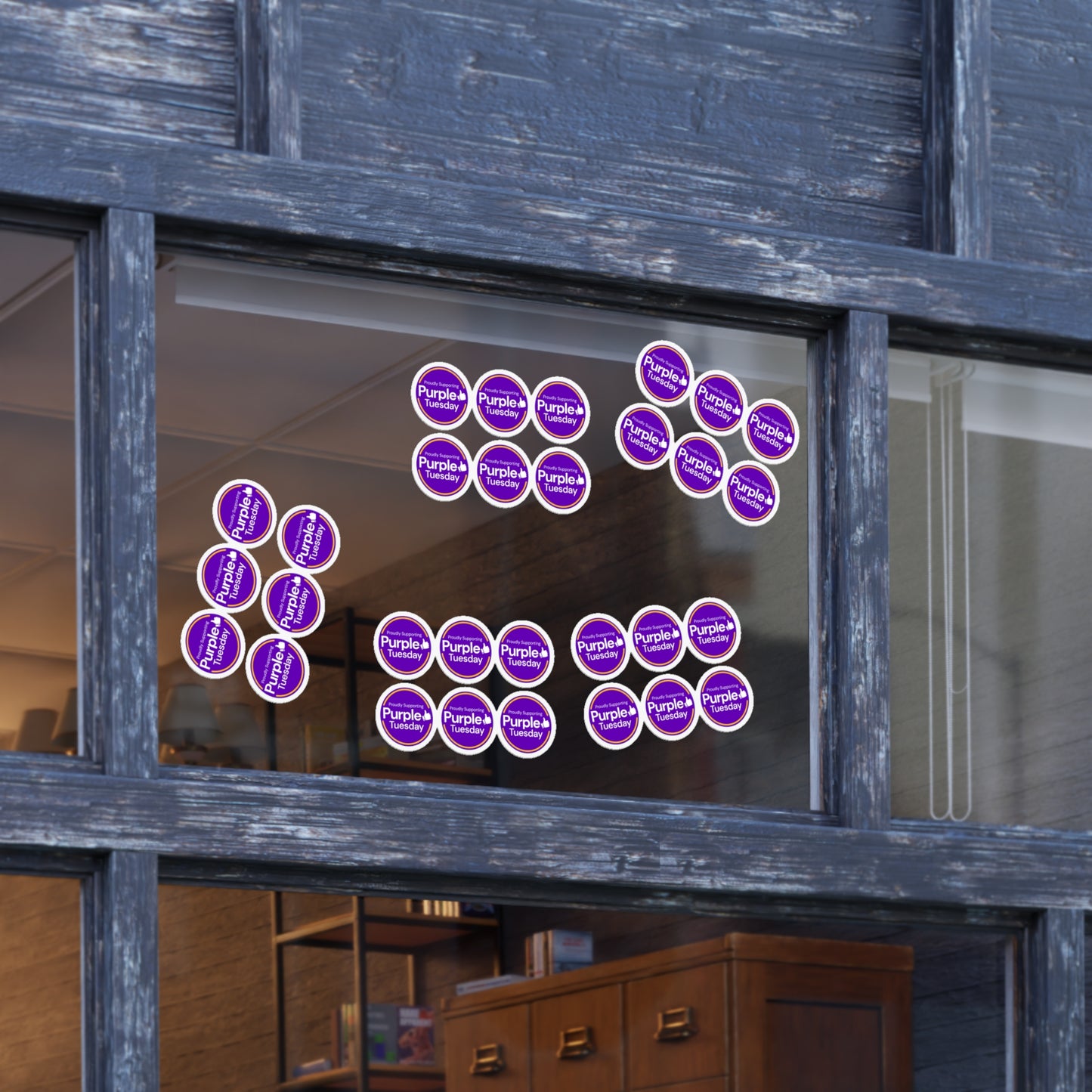 5x Sheets Supporting Purple Tuesday Stickers