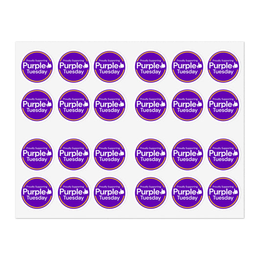 5x Sheets Supporting Purple Tuesday Stickers