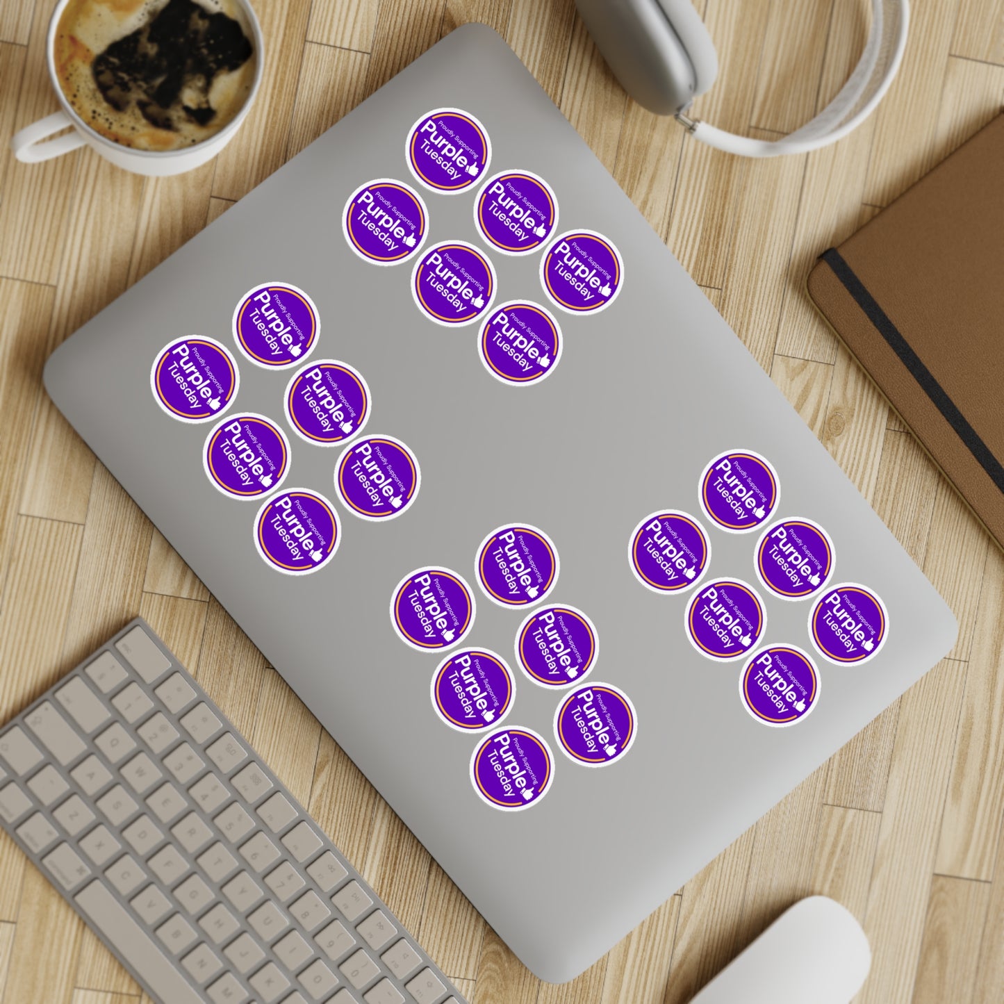 5x Sheets Supporting Purple Tuesday Stickers