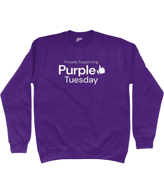 Proudly Supporting Purple Tuesday Sweatshirt