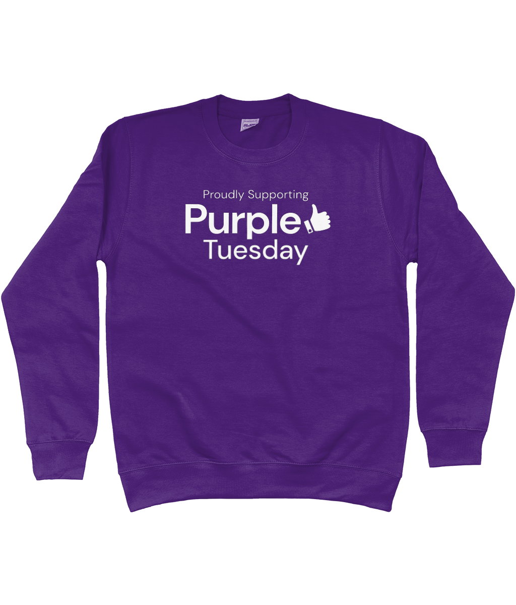 Proudly Supporting Purple Tuesday Sweatshirt