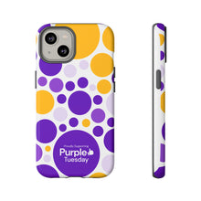 Load image into Gallery viewer, Purple Tuesday Tough Patterned Phone Case
