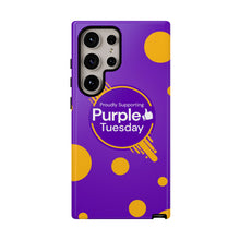 Load image into Gallery viewer, Proudly Supporting Purple Tuesday Tough Phone Case
