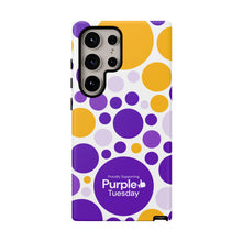 Load image into Gallery viewer, Purple Tuesday Tough Patterned Phone Case
