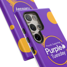 Load image into Gallery viewer, Proudly Supporting Purple Tuesday Tough Phone Case
