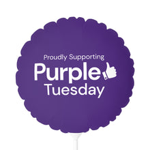 Load image into Gallery viewer, 11&quot; Proudly supporting Purple tuesday Balloon
