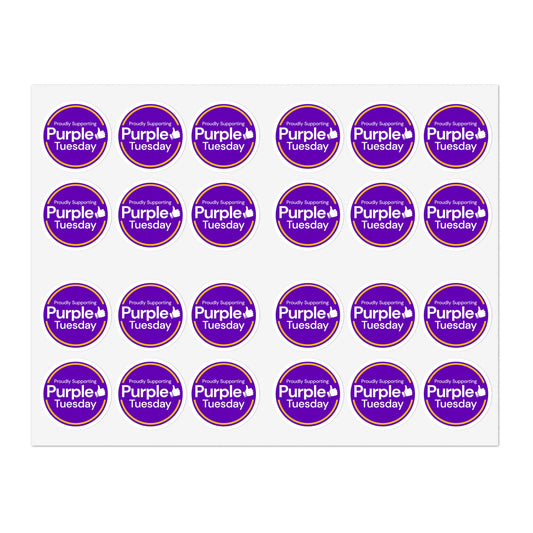 5x Sheets Supporting Purple Tuesday Stickers