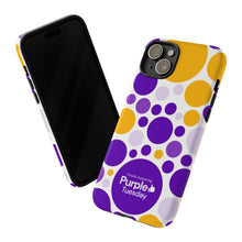 Load image into Gallery viewer, Purple Tuesday Tough Patterned Phone Case
