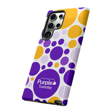 Load image into Gallery viewer, Purple Tuesday Tough Patterned Phone Case
