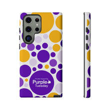 Load image into Gallery viewer, Purple Tuesday Tough Patterned Phone Case
