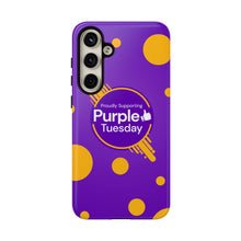 Load image into Gallery viewer, Proudly Supporting Purple Tuesday Tough Phone Case
