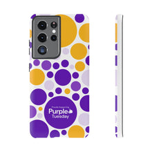 Load image into Gallery viewer, Purple Tuesday Tough Patterned Phone Case
