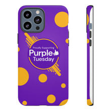 Load image into Gallery viewer, Proudly Supporting Purple Tuesday Tough Phone Case
