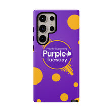 Load image into Gallery viewer, Proudly Supporting Purple Tuesday Tough Phone Case
