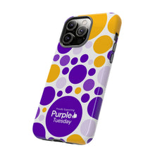 Load image into Gallery viewer, Purple Tuesday Tough Patterned Phone Case
