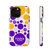 Load image into Gallery viewer, Purple Tuesday Tough Patterned Phone Case
