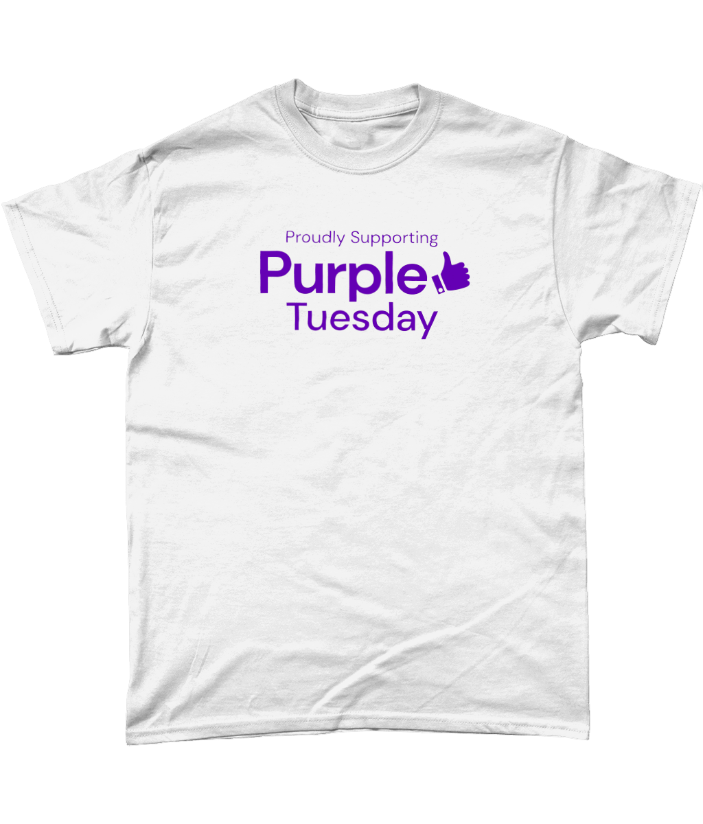 Gildan Heavy Cotton T-Shirt I support Purple Tuesday