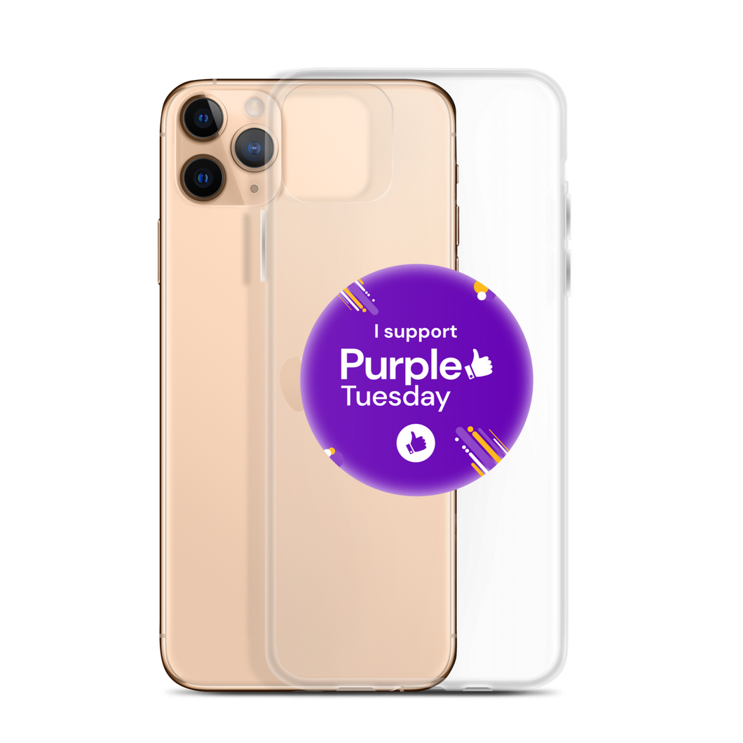 Purple Tuesday Clear Case for iPhone®