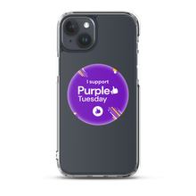 Load image into Gallery viewer, Purple Tuesday Clear Case for iPhone®
