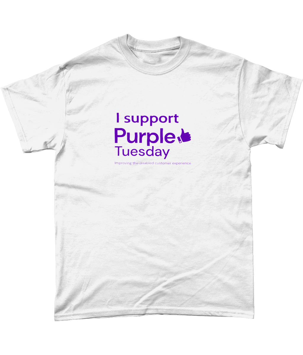 Gildan Heavy Cotton T-Shirt I support Purple Tuesday